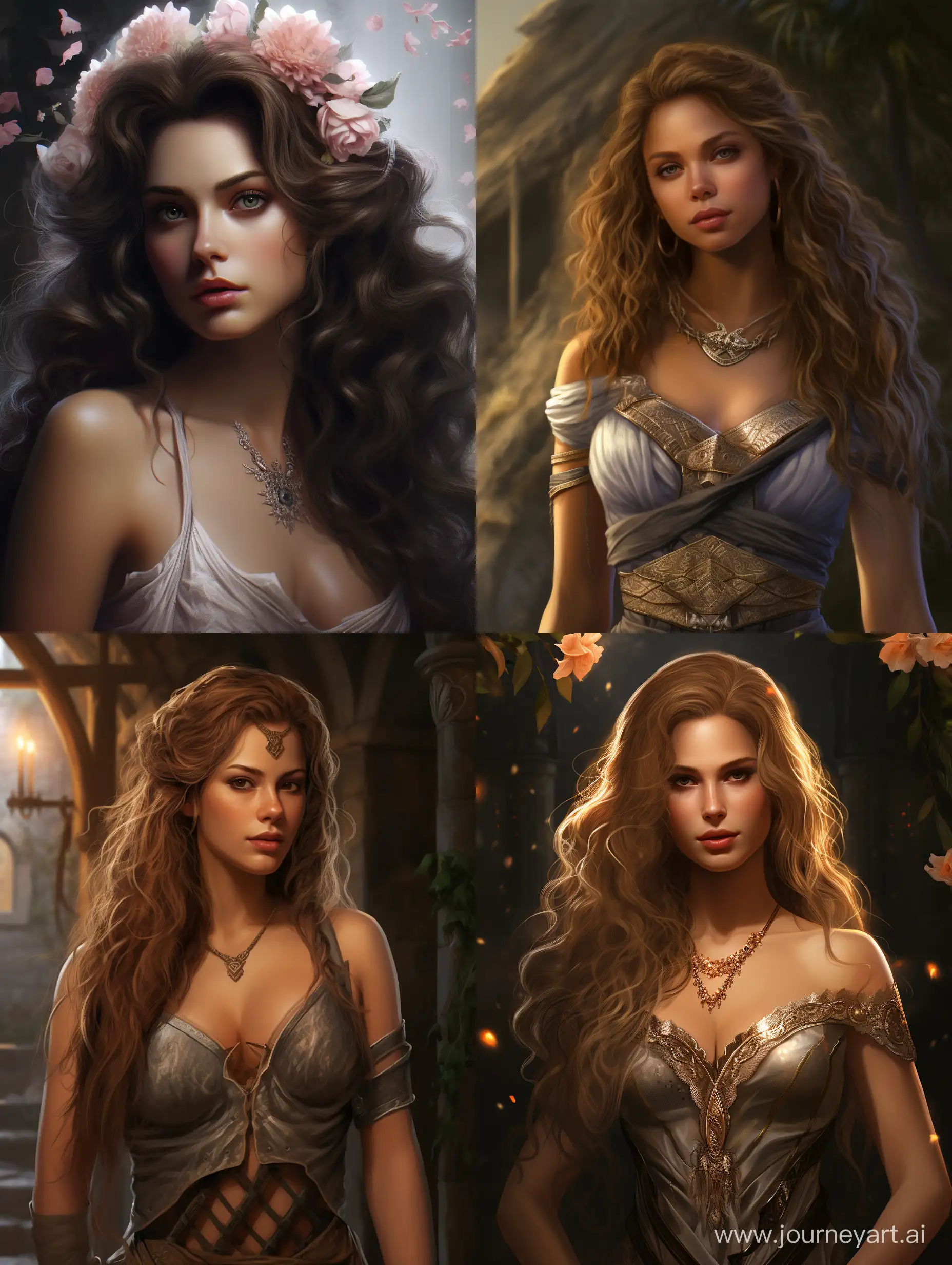 fantasy woman in the style of Magali Villeneuve