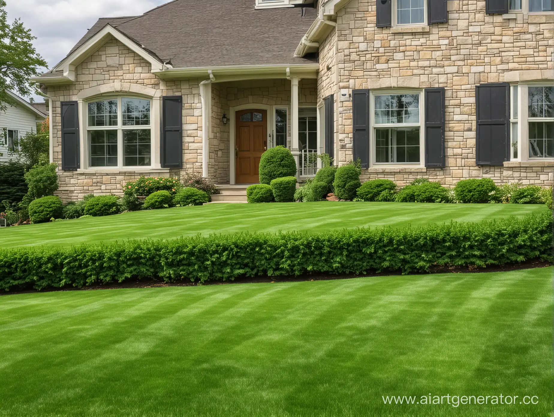 Serene-Green-Lawn-with-Charming-House