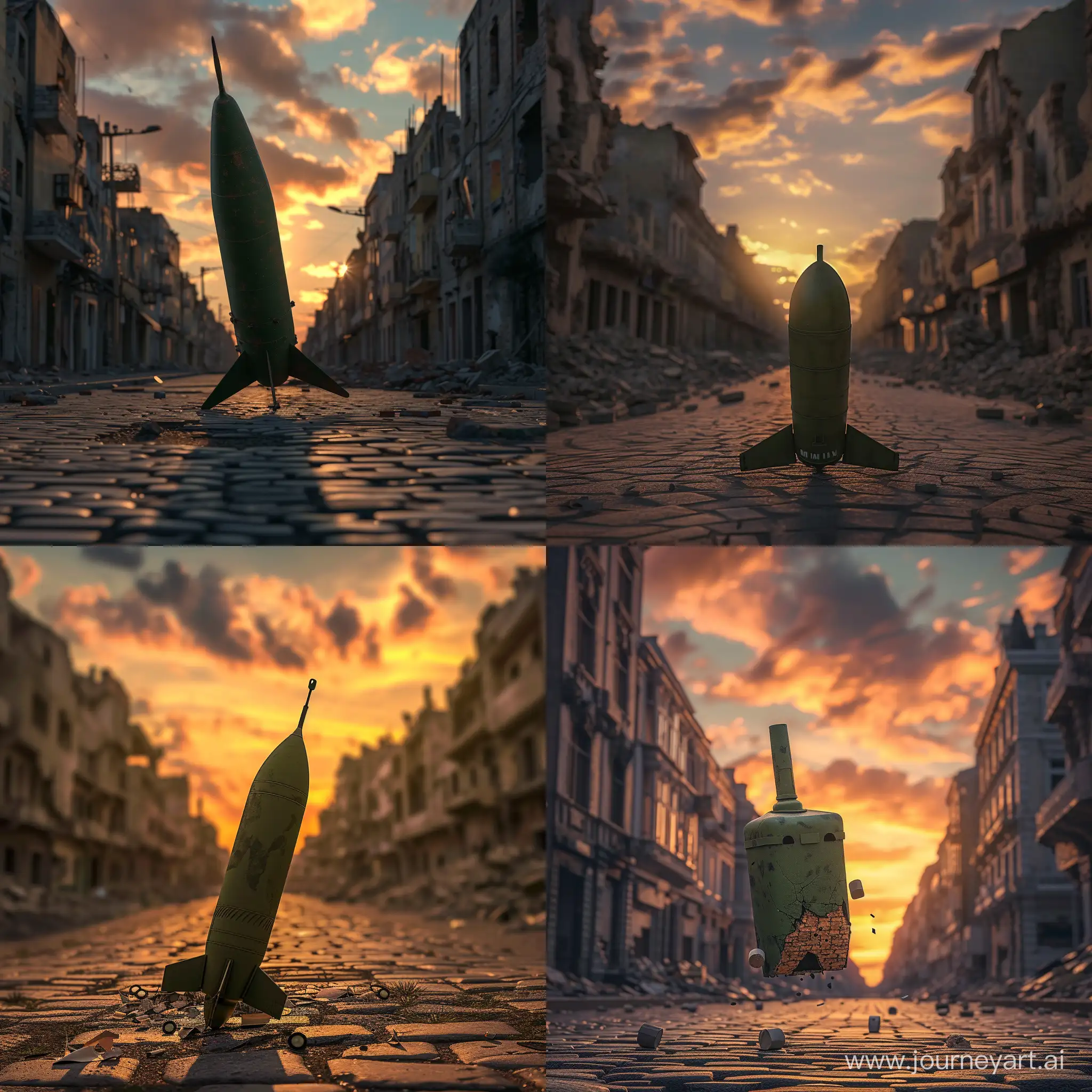 Unexploded-WWII-Bomb-Stands-Tall-in-Abandoned-Sunset-City