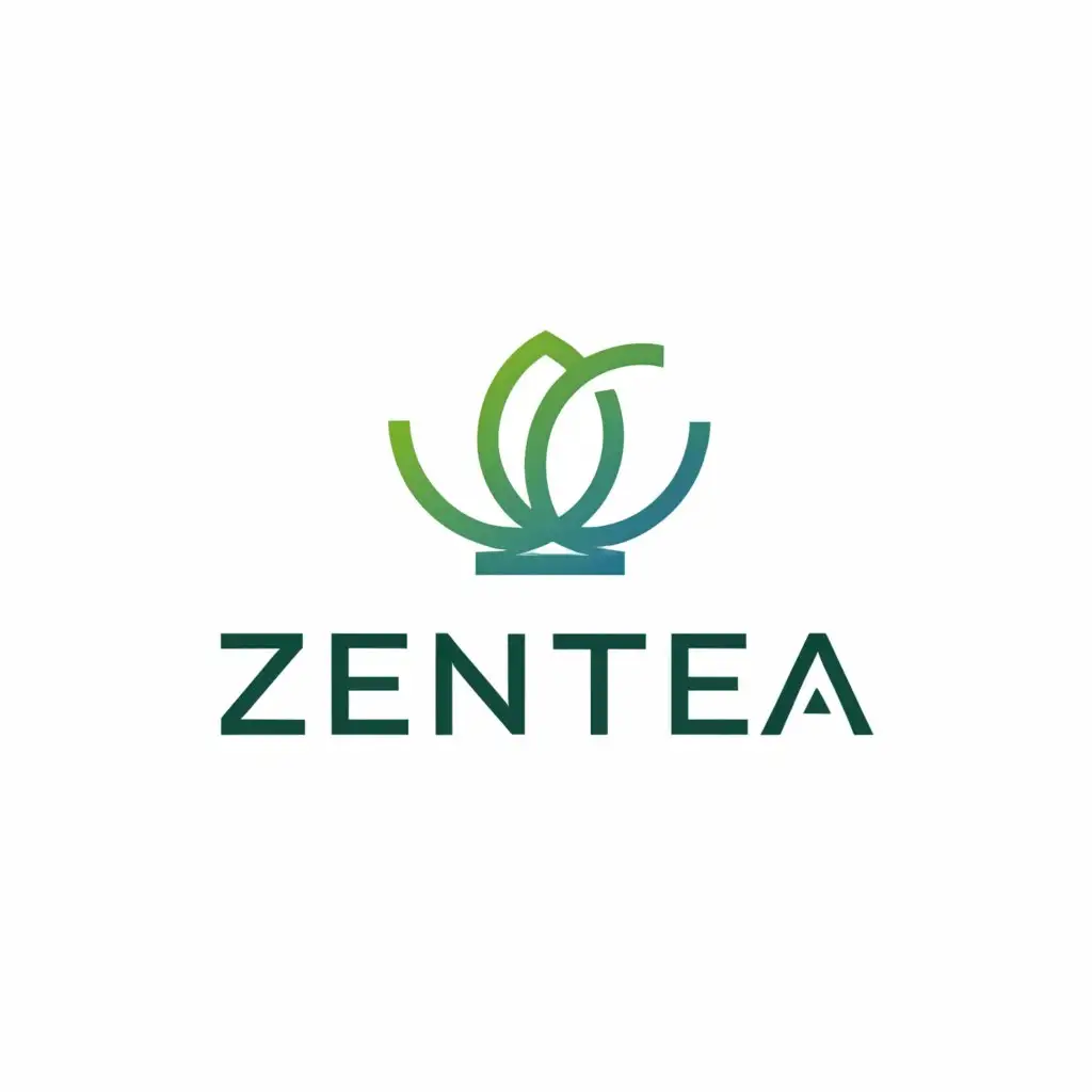 a logo design,with the text "ZenTea", main symbol:tea leaf,Minimalistic,be used in Internet industry,clear background