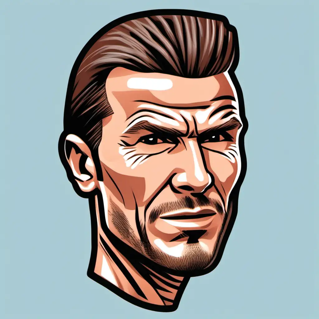 David Beckham Cartoon Head Icon