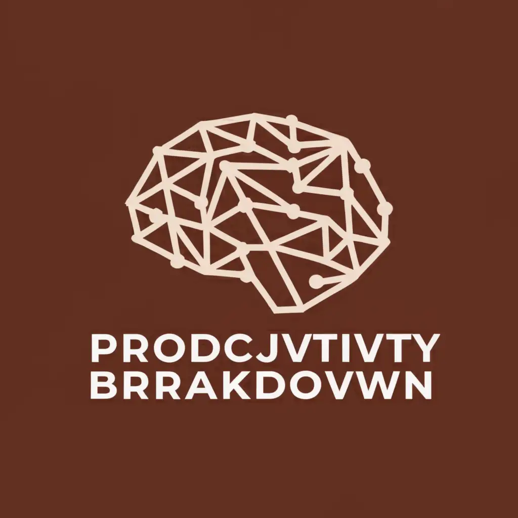 a logo design,with the text "productivitybreakdown", main symbol:focus, brain,Moderate,be used in Internet industry,clear background