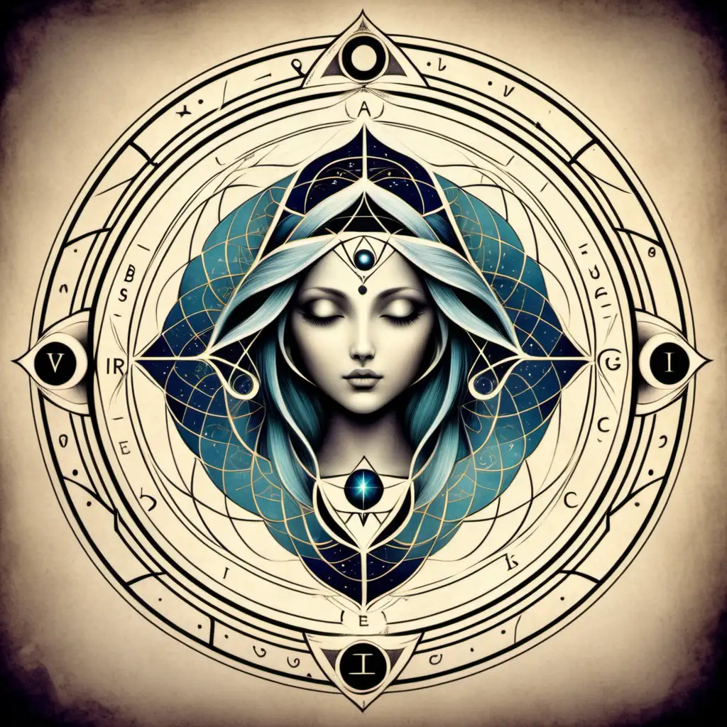 ZodiacInspired Sacred Geometry of Virgo and Pisces in an Expression of Love Habibi