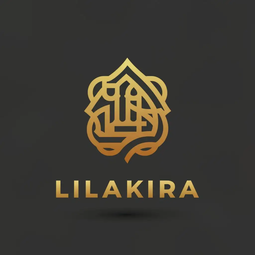 logo, Islamic symbol, with the text "LilAkhira", typography, be used in Religious industry