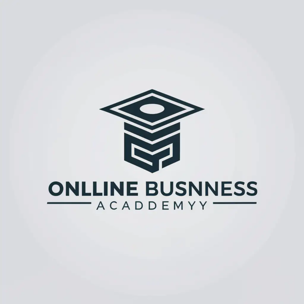 a logo design,with the text "onlinebusinessacademy", main symbol:scholarship hat,Moderate,clear background