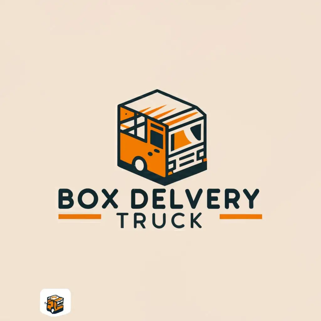 a logo design,with the text "Box Delivery Truck", main symbol:Box,Moderate,clear background