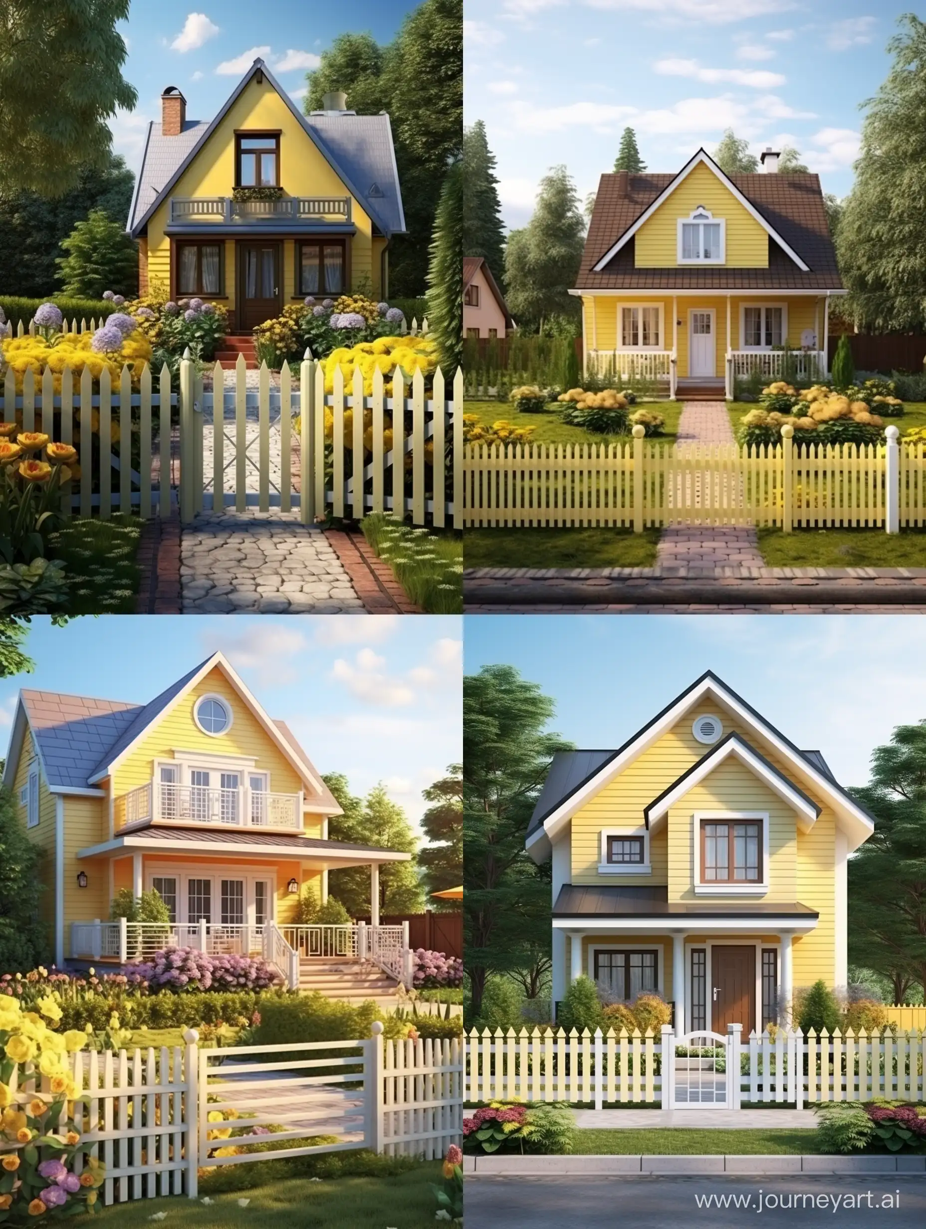 Charming-TwoStory-Yellow-House-in-Picturesque-Cottage-Settlement