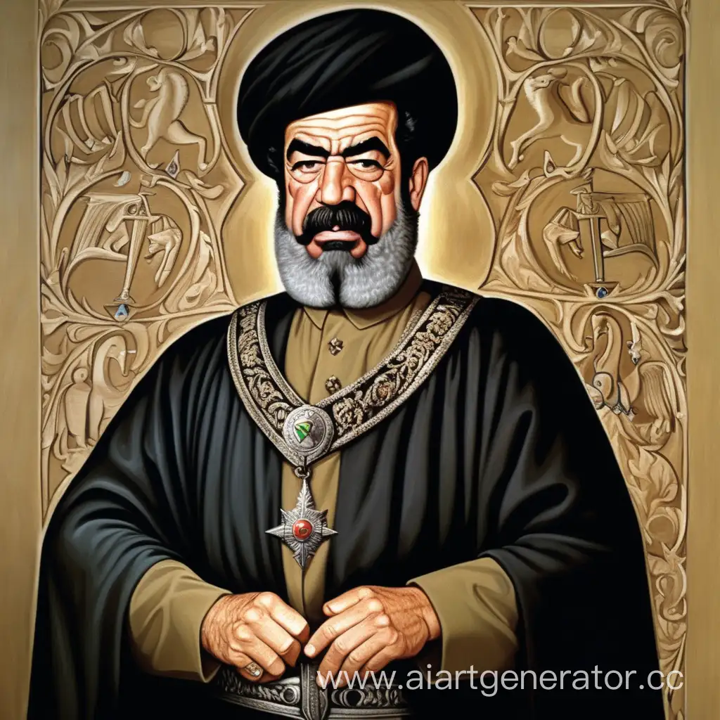 Saddam-Hussein-Medieval-Artwork