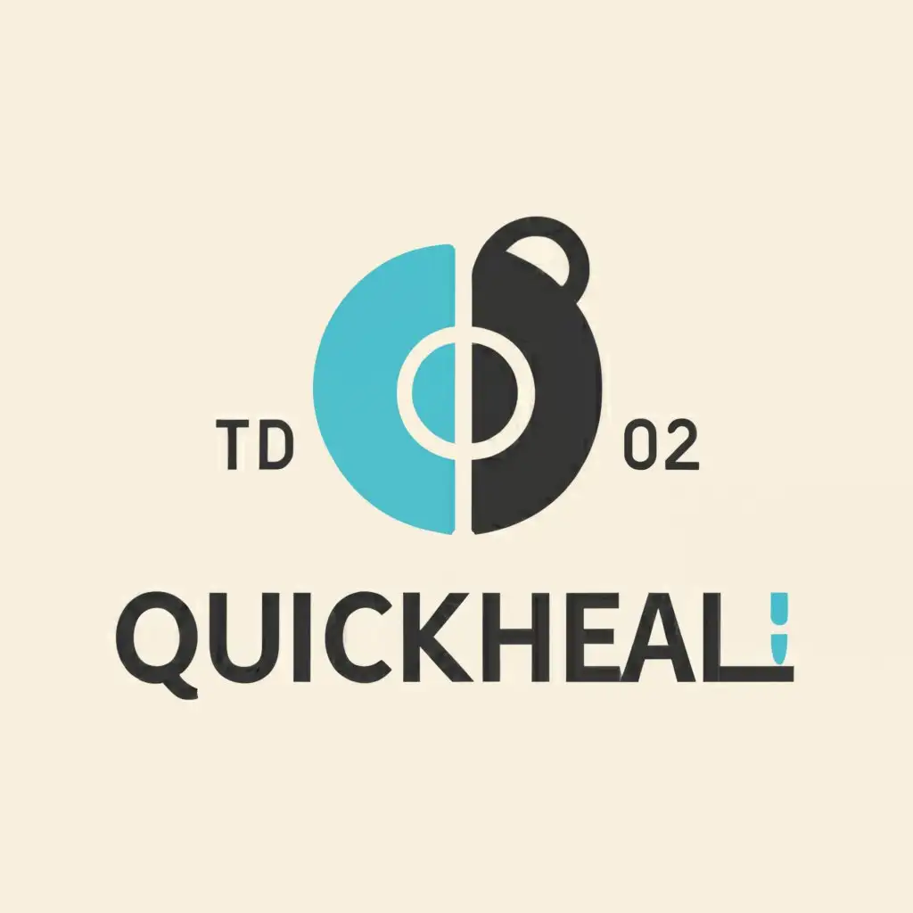 a logo design,with the text "QuickHeal", main symbol:notes,Minimalistic,be used in Medical Dental industry,clear background