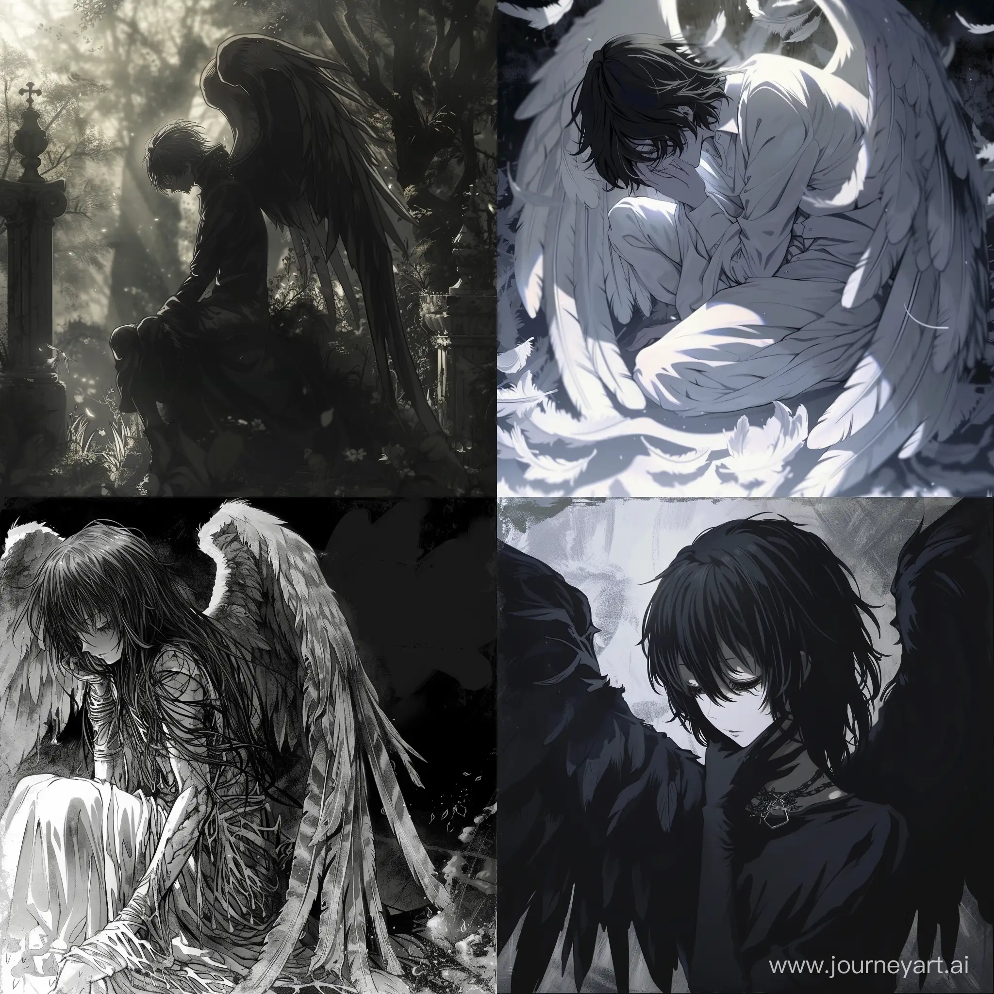 Death of the angel in anime style