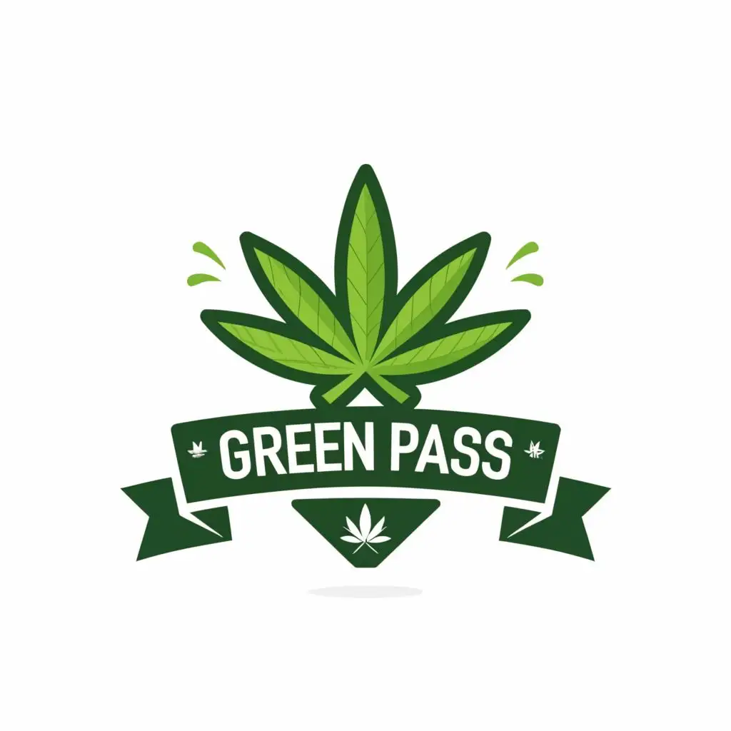 logo, Weed club membership, with the text "Green Pass", typography, be used in Travel industry