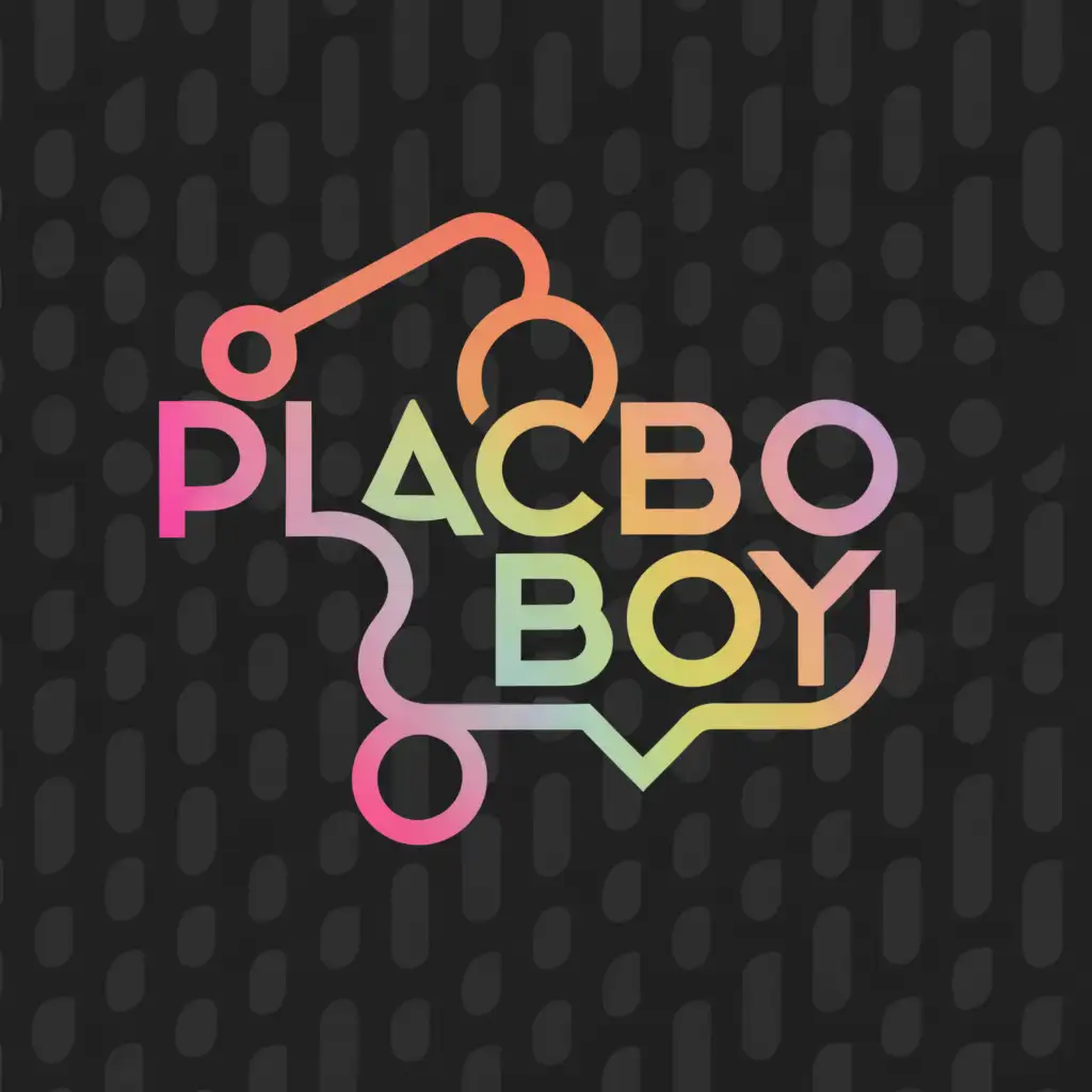 a logo design,with the text "Placebo Boy", main symbol:music,complex,clear background