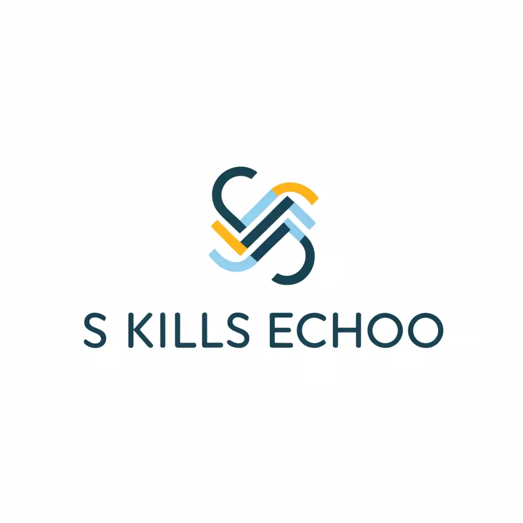 a logo design,with the text "skils echo", main symbol:skills echo,Minimaliste,be used in Éducation industry,clear background