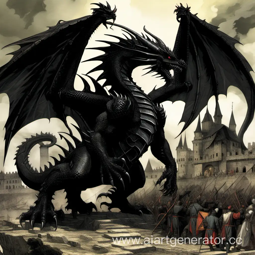 Чёрный Дракон разоритель средневековье