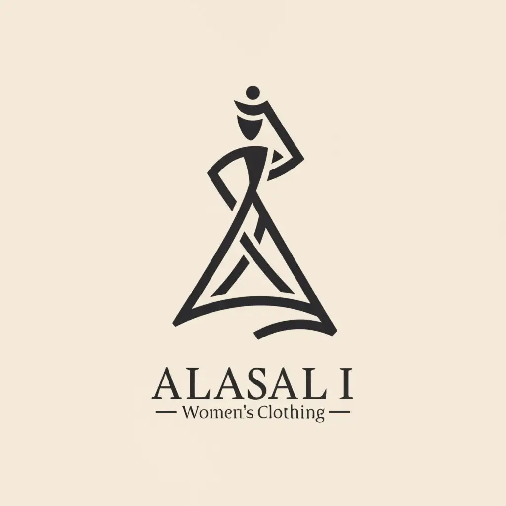 a logo design,with the text "Alasali", main symbol:For women's clothing,Moderate,clear background
