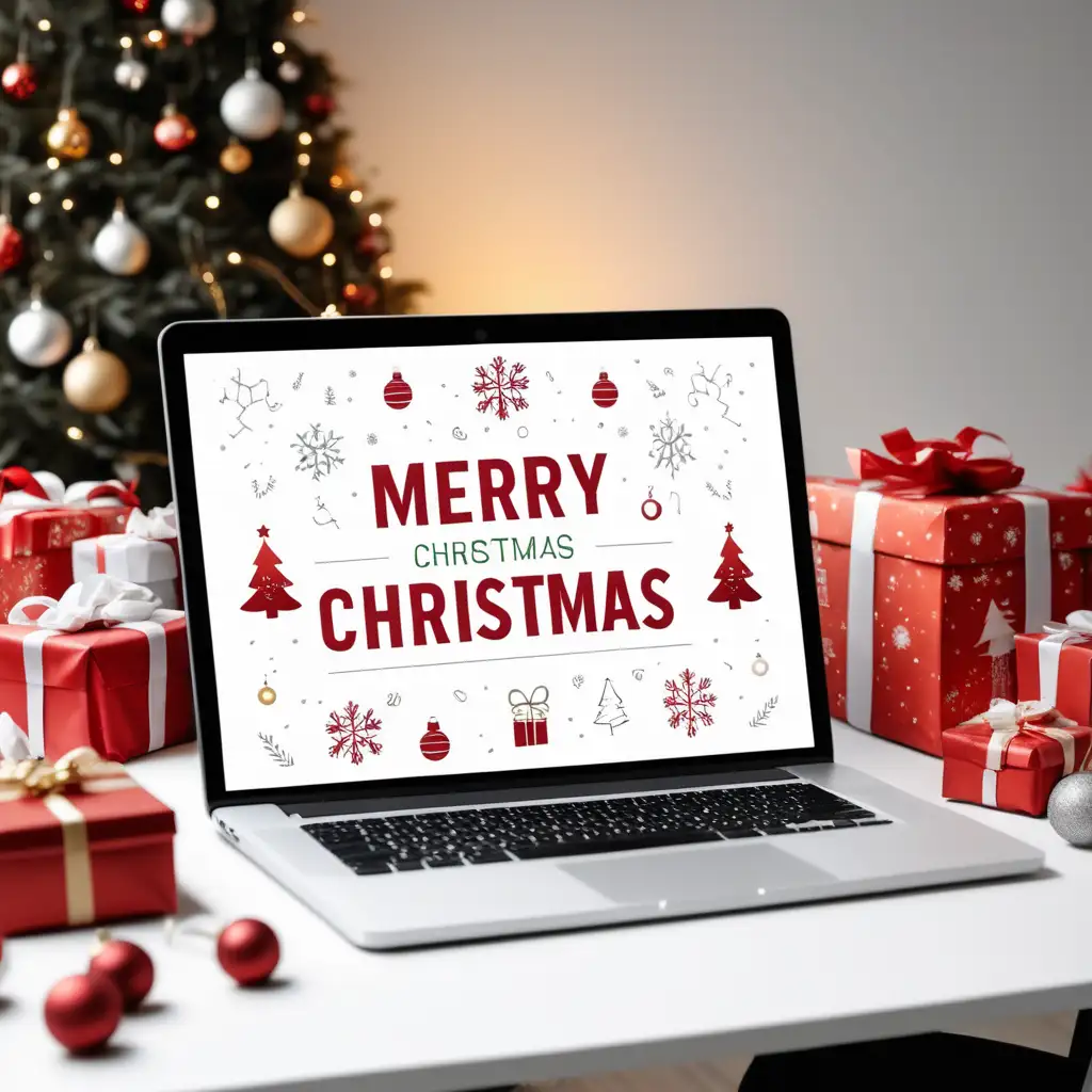 generate a merry christmas image with a webinar theme

