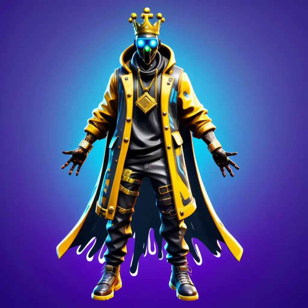 Fortnite Style Cyberpunk God King Emperor with Hip Hop Energy Seals