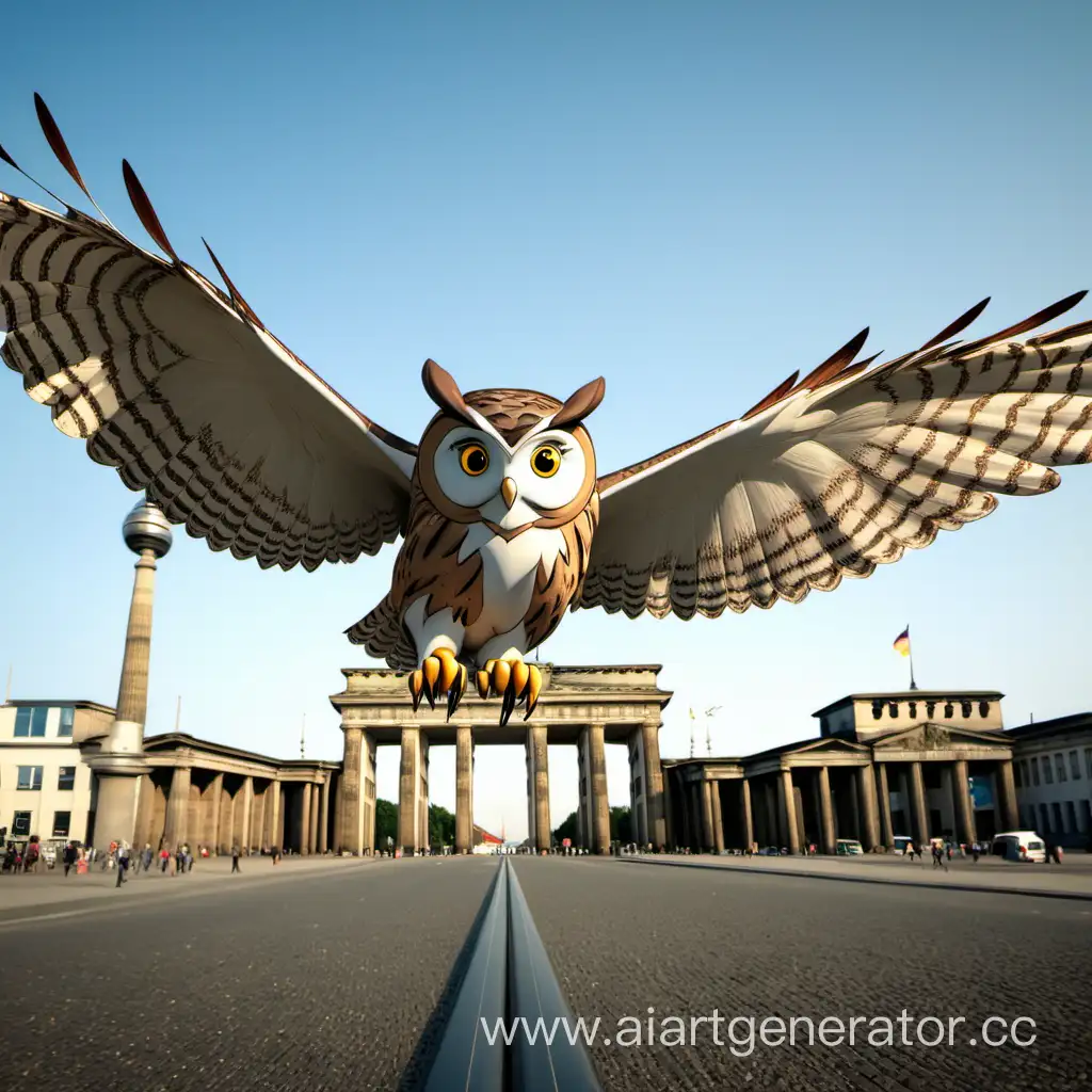 Majestic-Owl-Soaring-Over-Berlin-Skyline