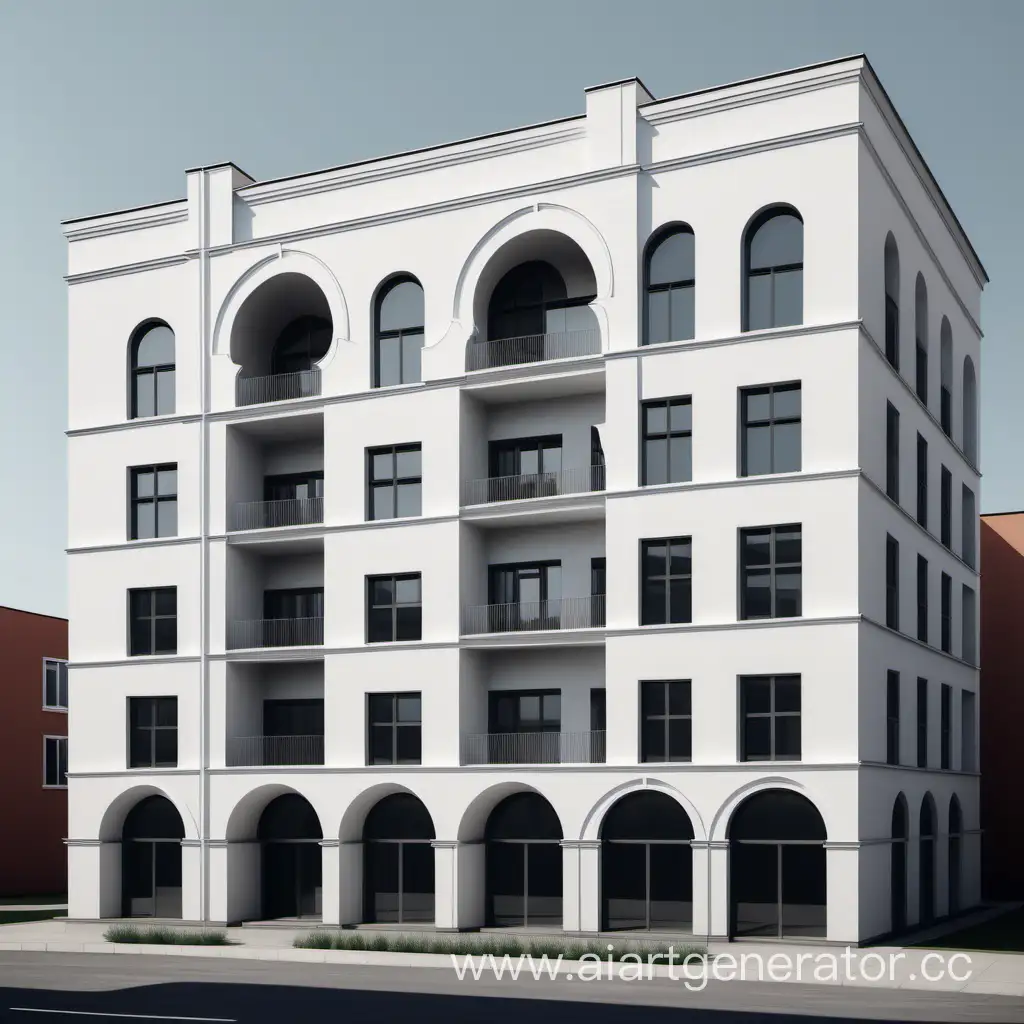 Modern-Minimalist-MidRise-Apartment-Building-with-Arched-Facade