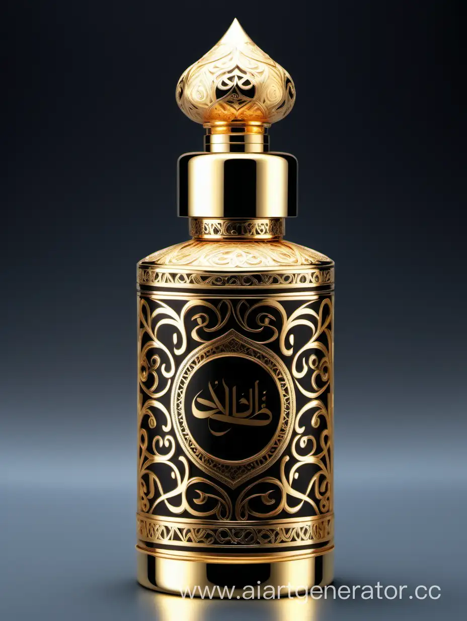 Luxury Perfume decorative with Arabic calligraphic ornamental long double height cap