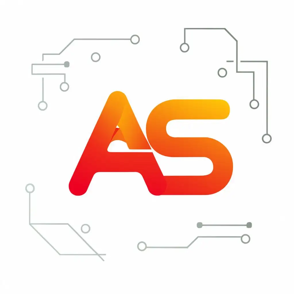 a logo design,with the text "AS", main symbol:a,Moderate,be used in Technology industry,clear background