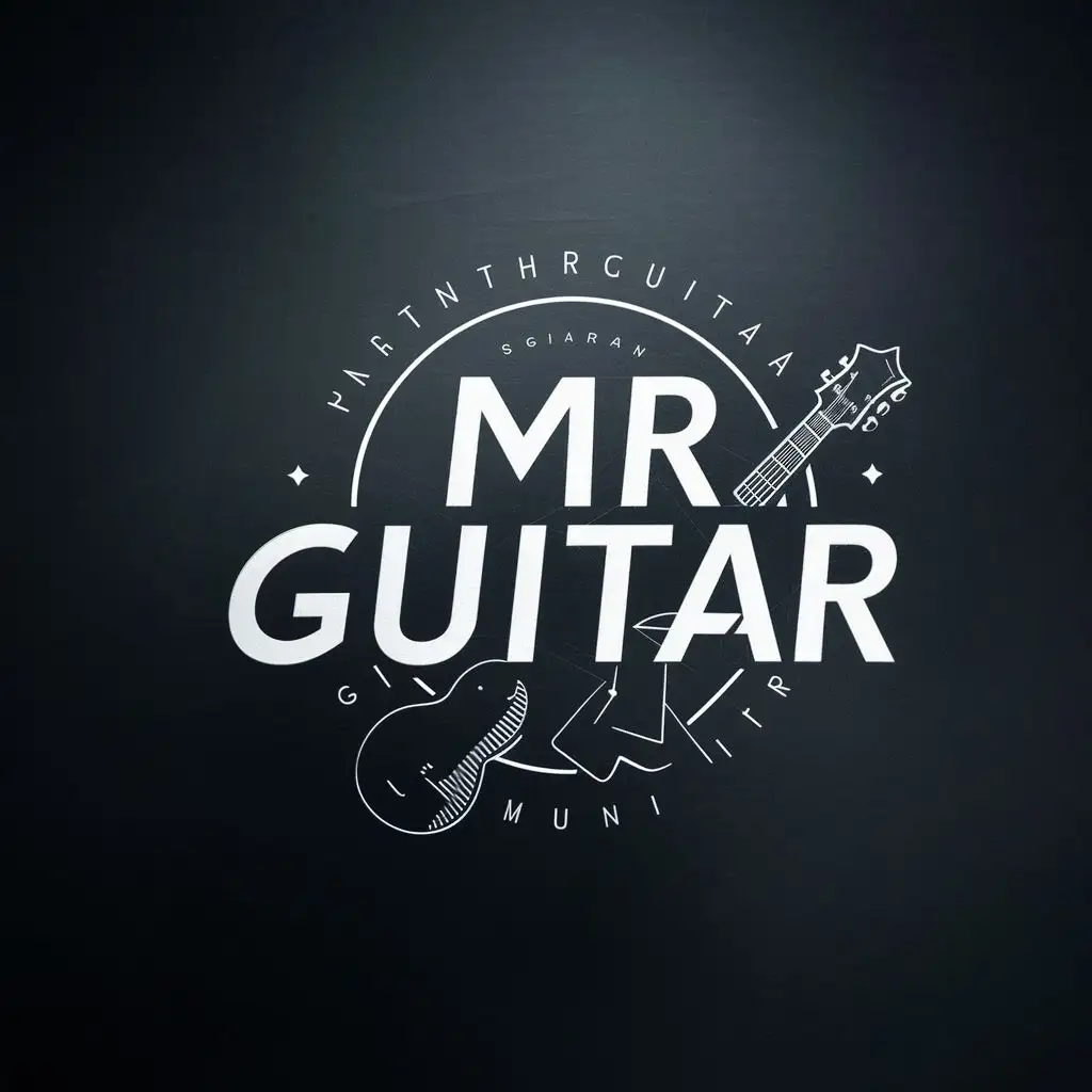 logo, guitar
music, with the text "__Mr___Guitar", typography, be used in Technology industry