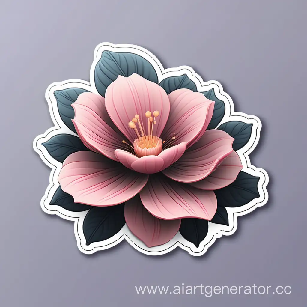 Create a unique sticker design featuring a super 🌸 with an incredible style