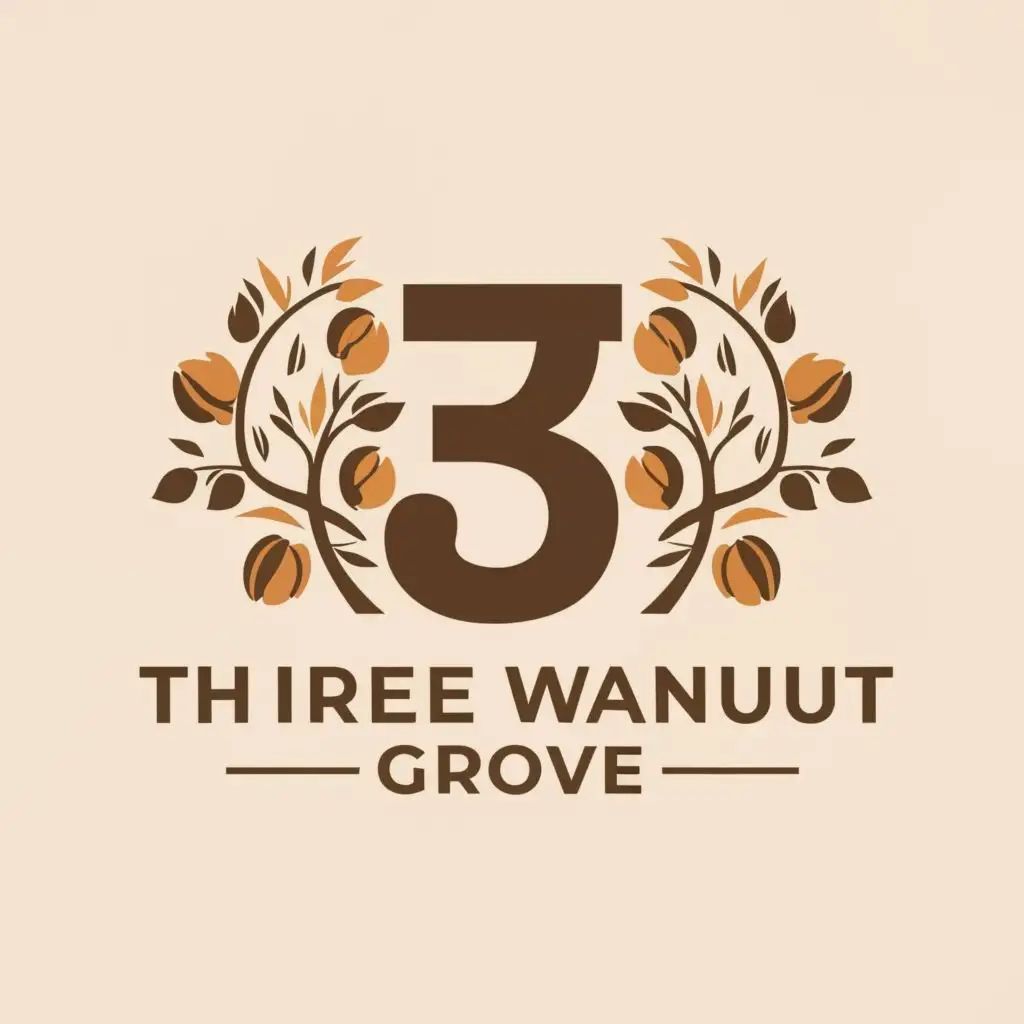 logo, 3, with the text "Three Walnut Grove", typography