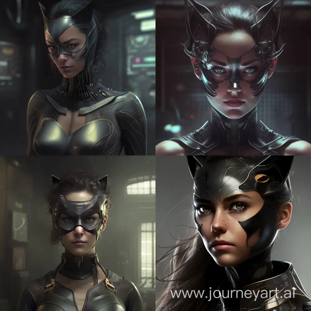 Cybernetic-Cat-Woman-in-Hyperrealistic-Art