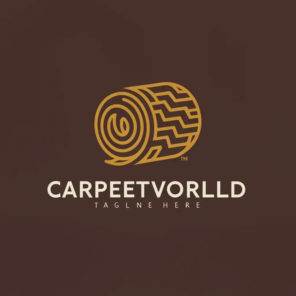 a logo design,with the text "CARPET WORLD", main symbol:Carpet,Moderate,clear background