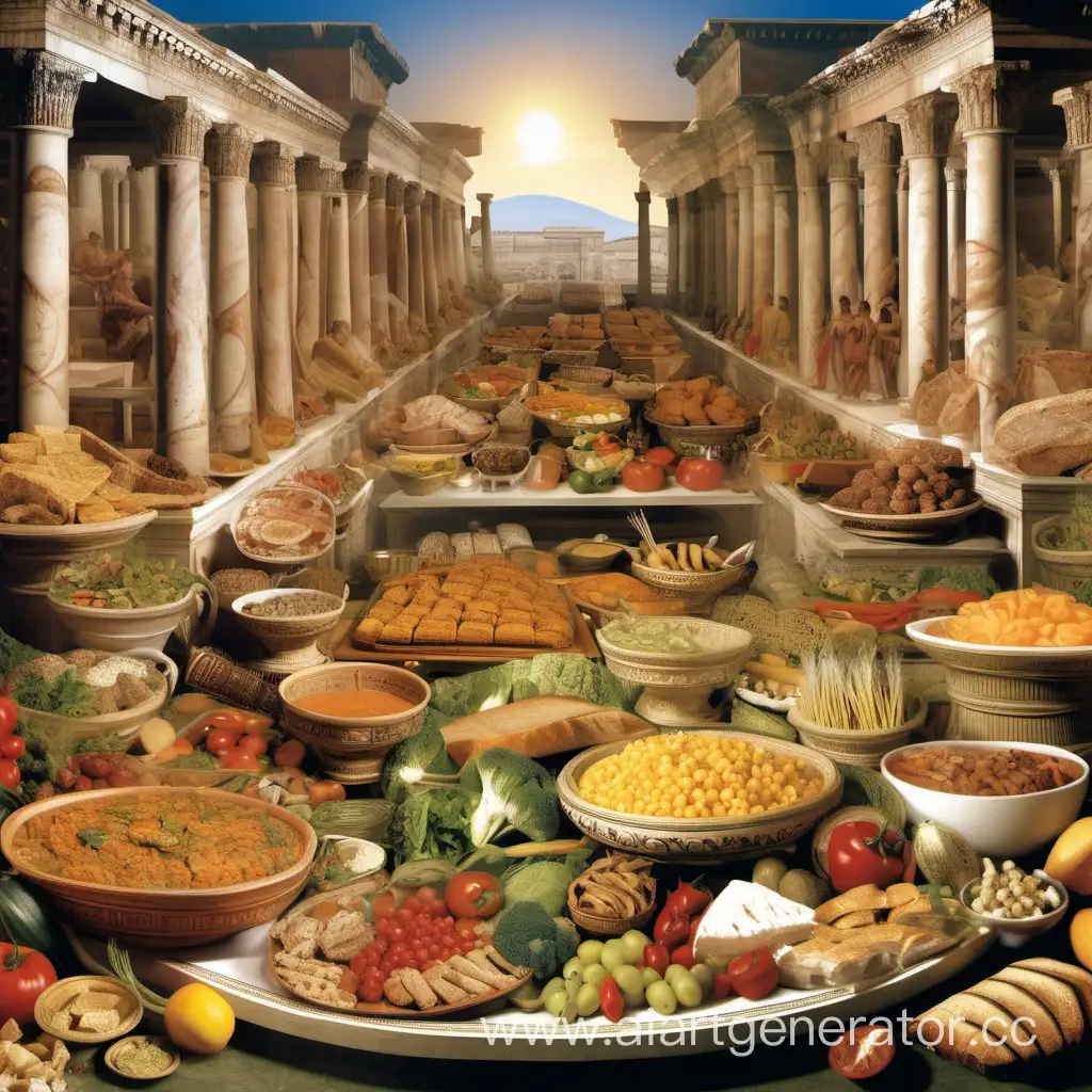 Пищевое изобилее в античном мире 