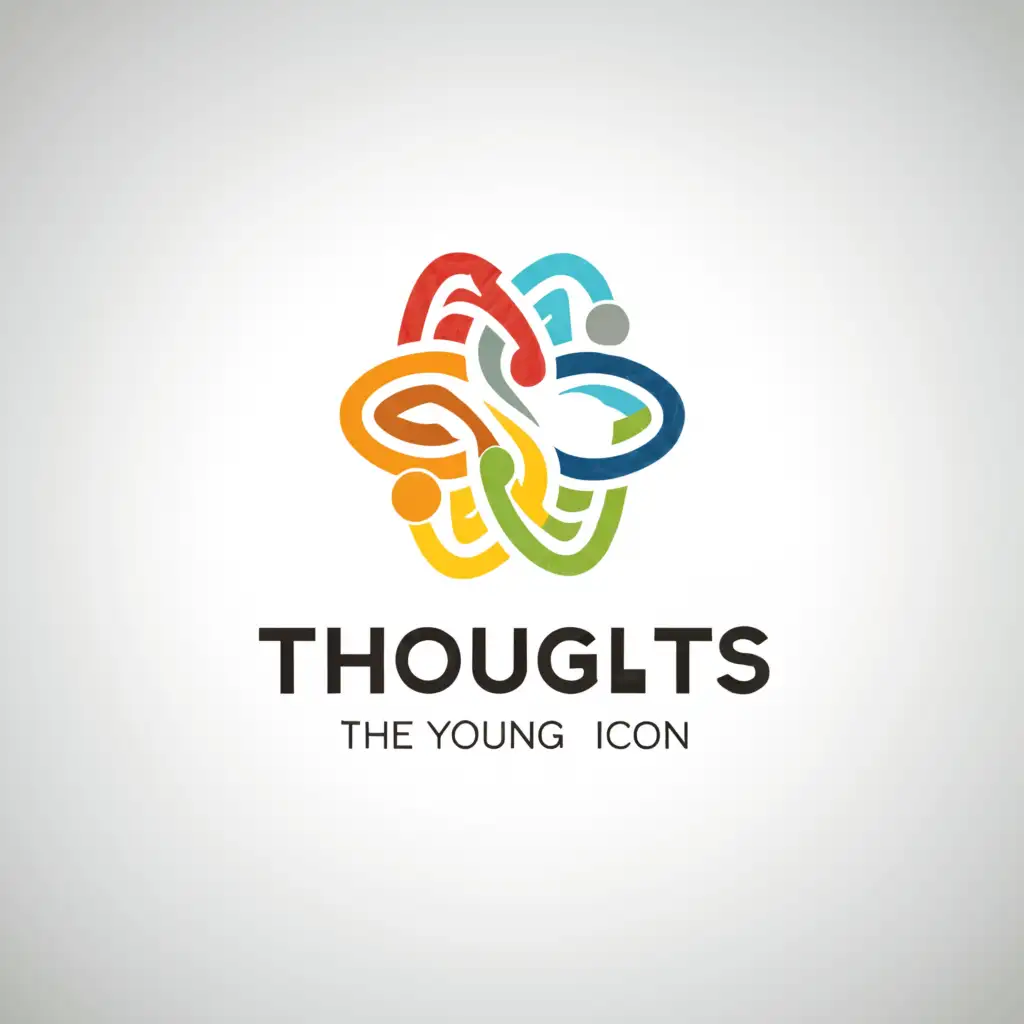 a logo design,with the text "Thoughts of the young icon", main symbol:Circles,Moderate,be used in Education industry,clear background