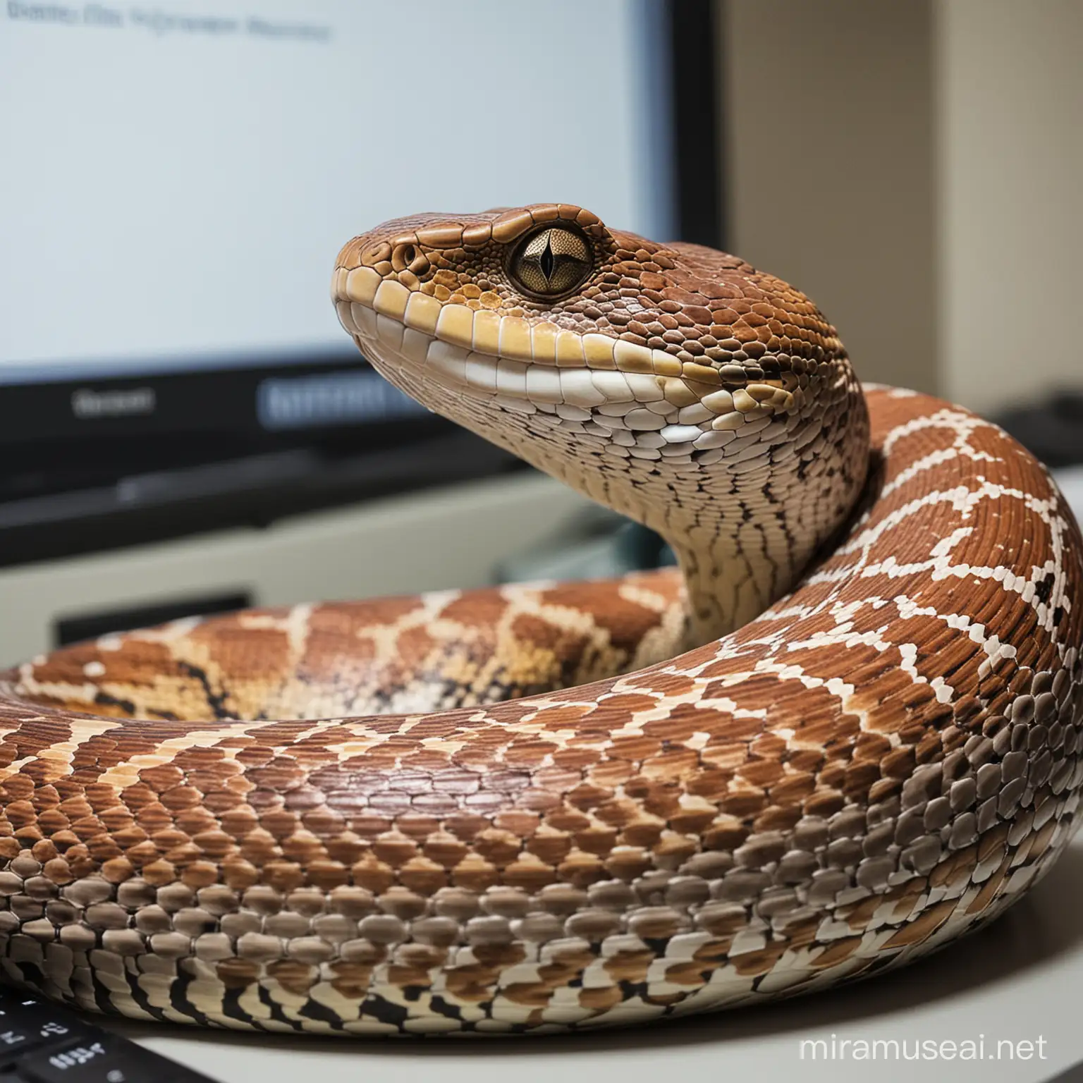 Python Programmer Sitting at the Computer
