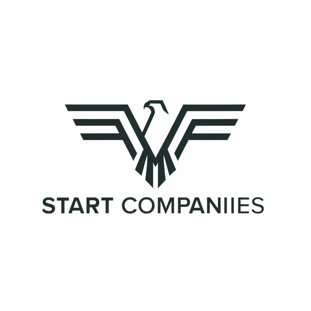 a logo design,with the text "StartCompanies", main symbol:Eagle,Moderate,clear background