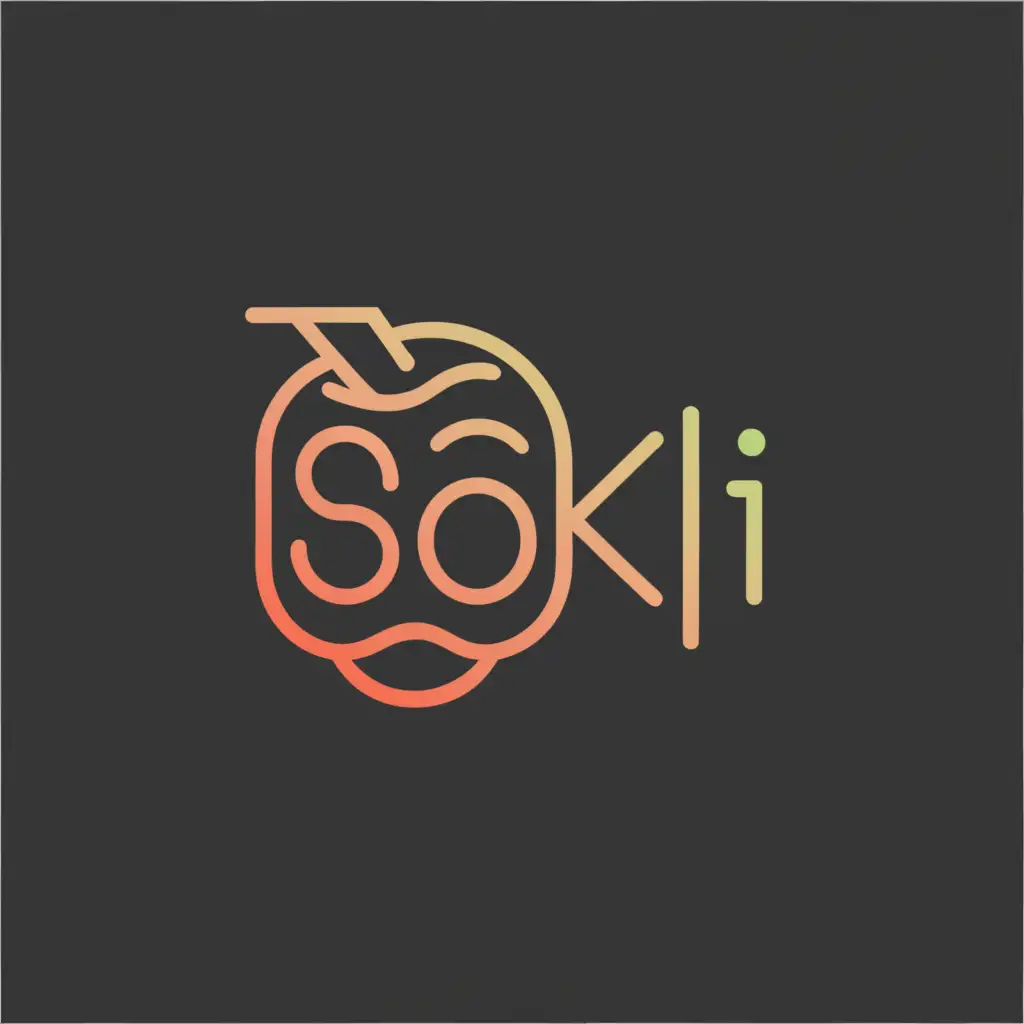a logo design,with the text "SO_KI", main symbol:A pack of juice,Минималистичный,clear background