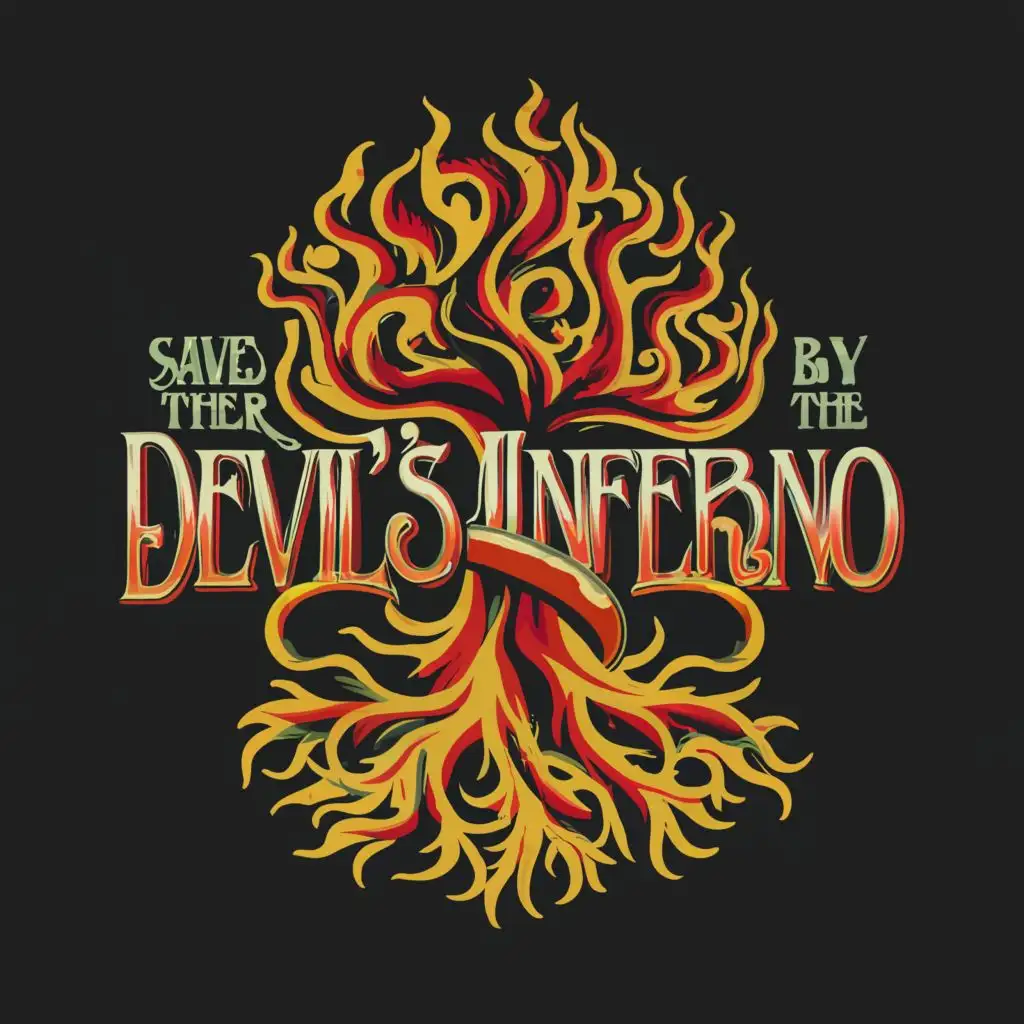 LOGO-Design-for-Devils-Inferno-Fiery-Tree-Symbol-on-a-Clear-Background