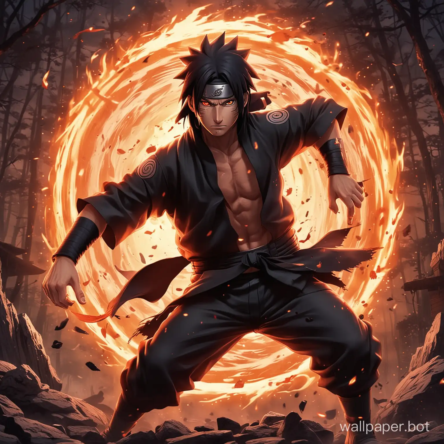 Naruto full power fight with Itachi Uchiha