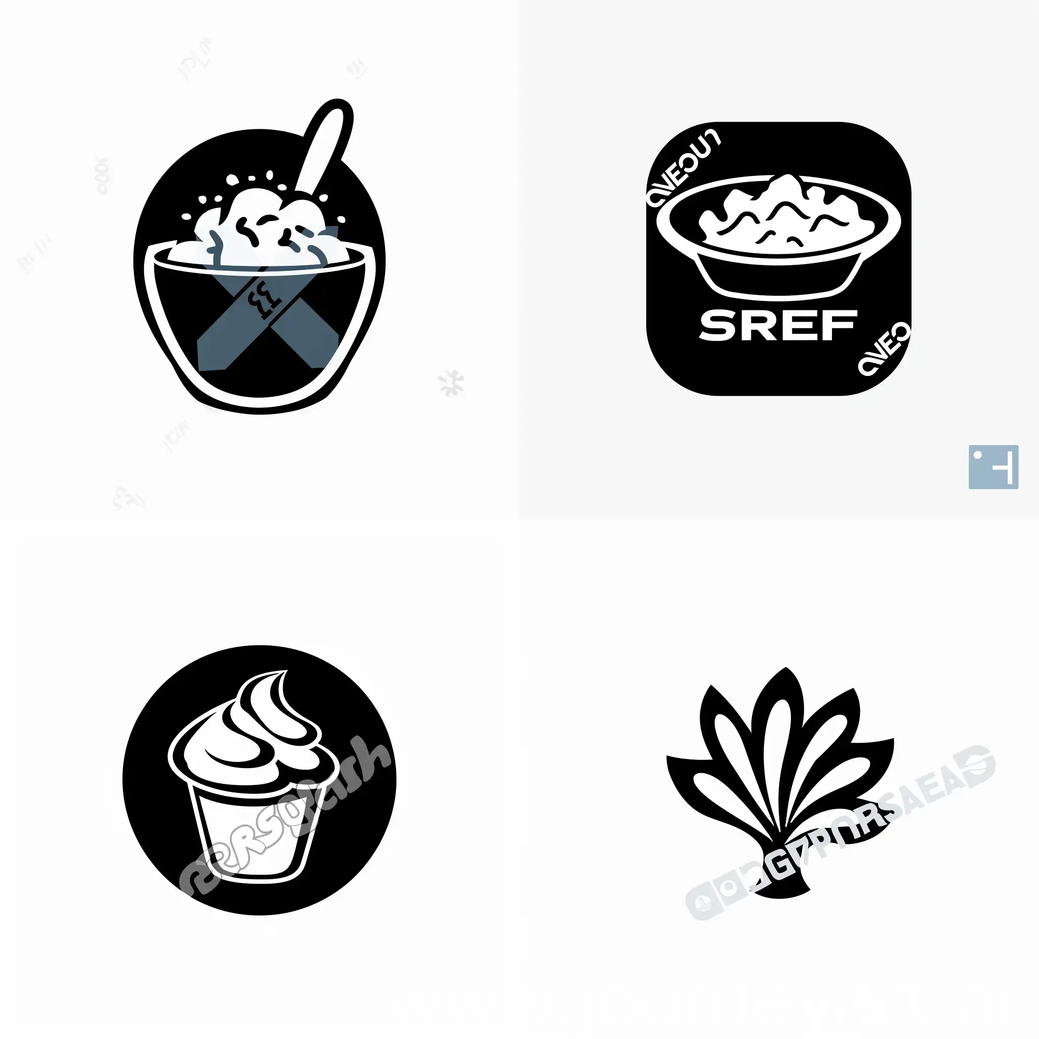 Monochrome-Frozen-Product-Logo-Icon