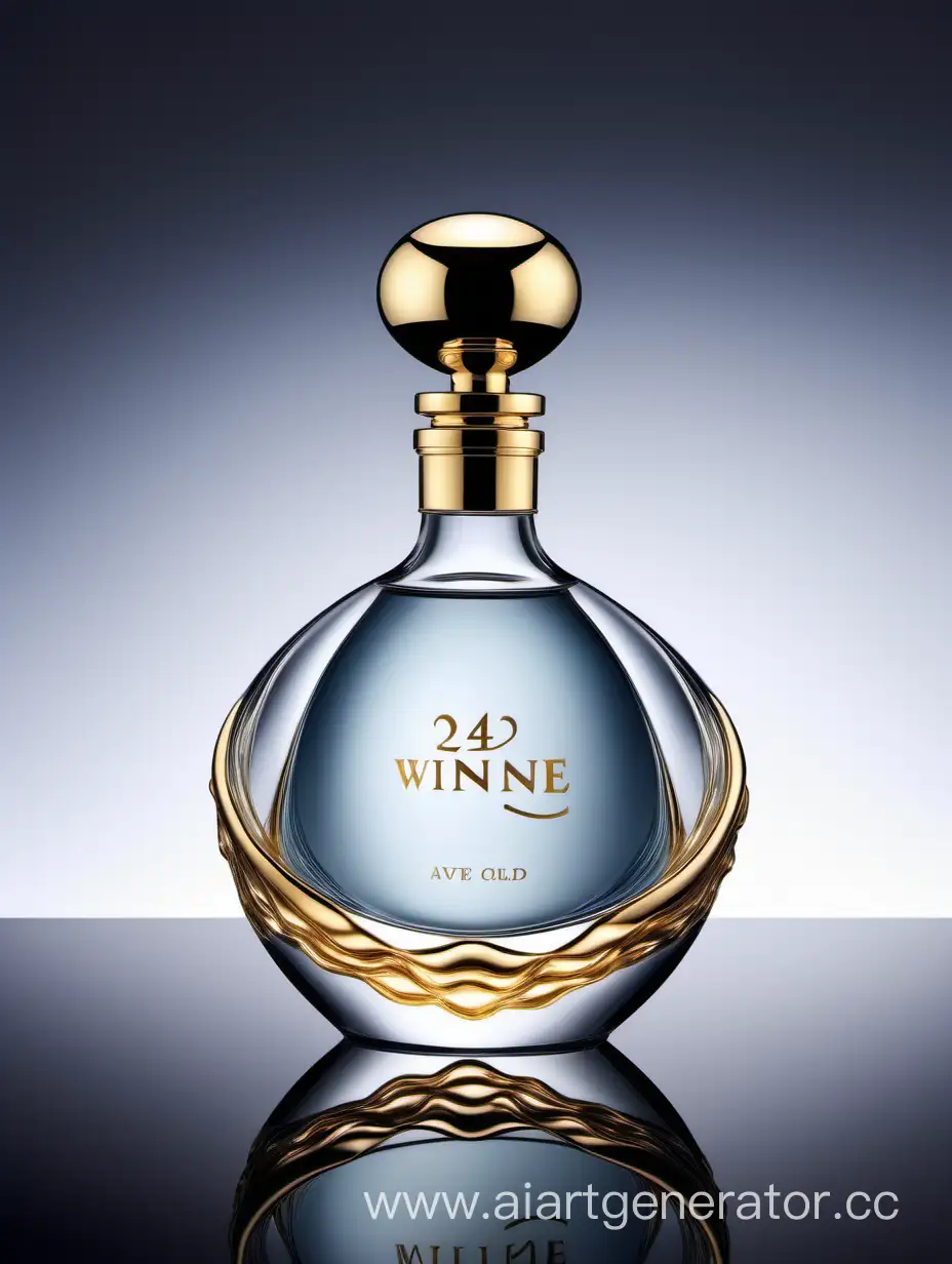 Luxurious-WaterShaped-Perfume-Bottle-with-24Carat-Gold-Cap