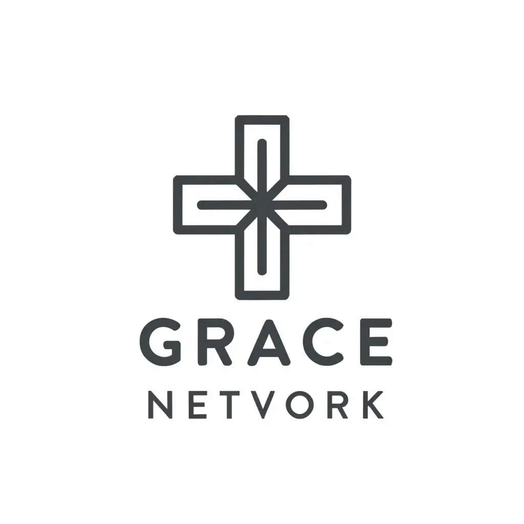 LOGO-Design-For-Grace-Network-Elegant-Cross-Symbol-for-Religious-Industry
