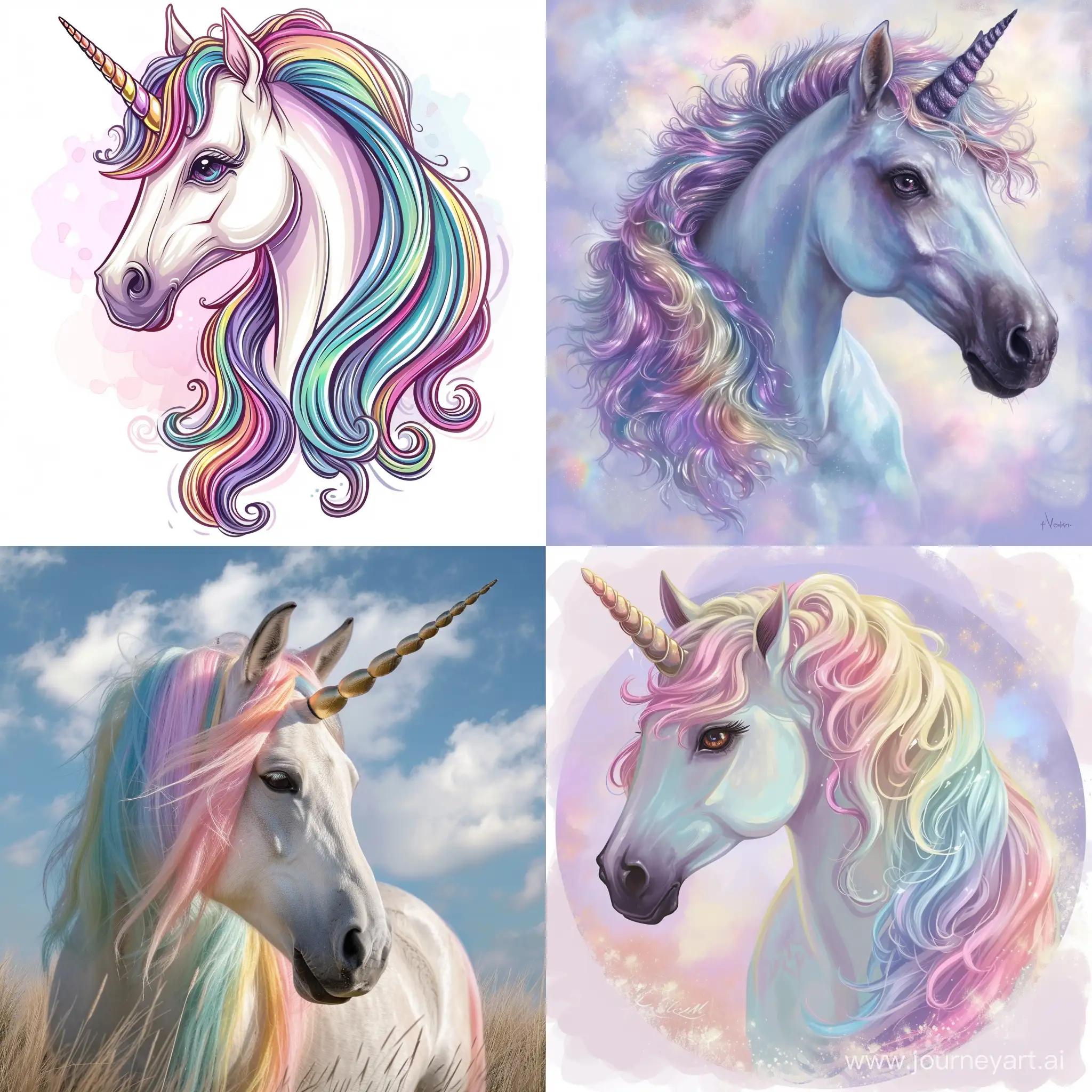 Enchanting-Unicorn-with-Vibrant-Rainbow-Mane-Whimsical-Fantasy-Art