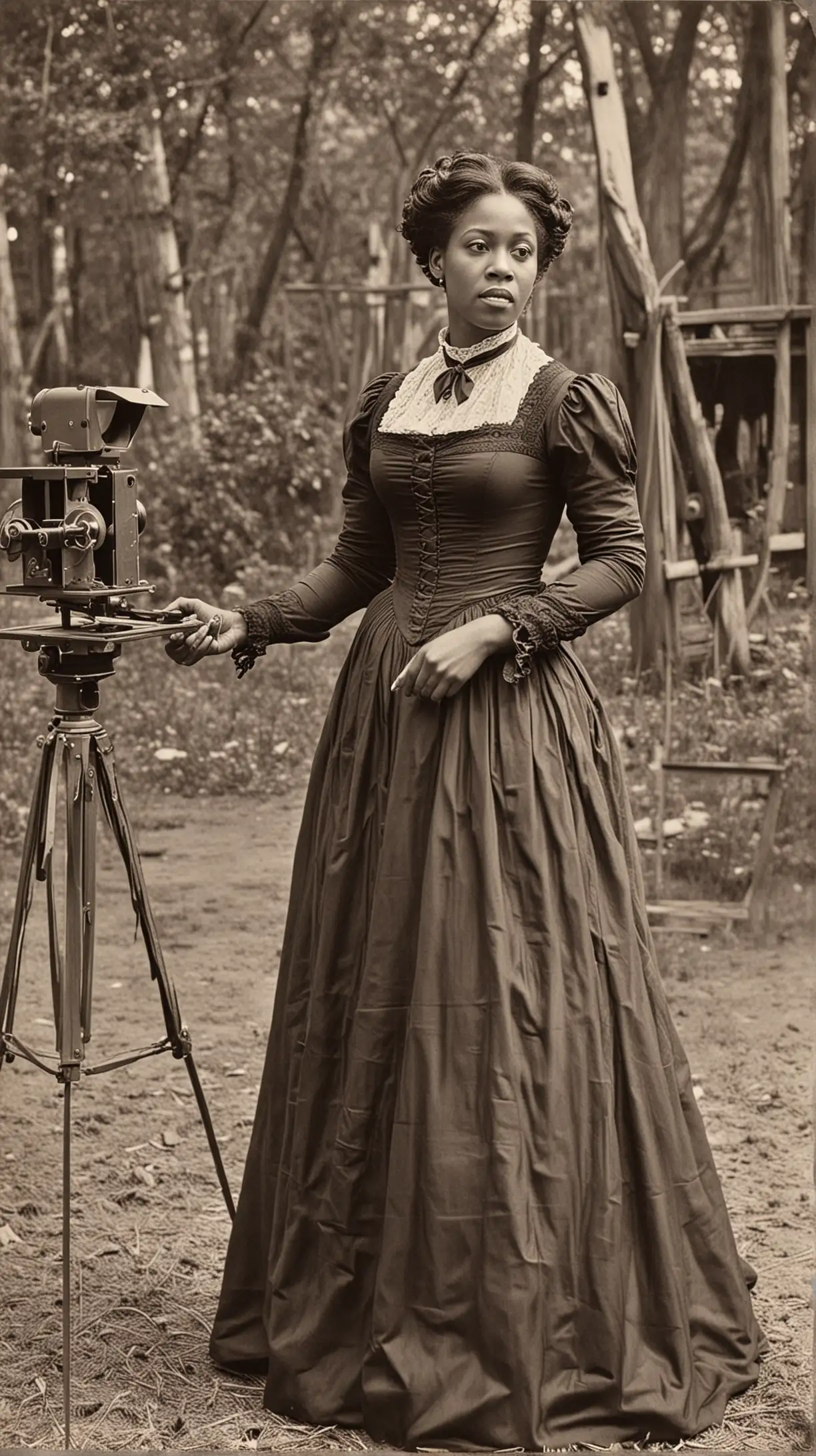 1800s Black Maria P. Williams Film producer. Filming a movie 