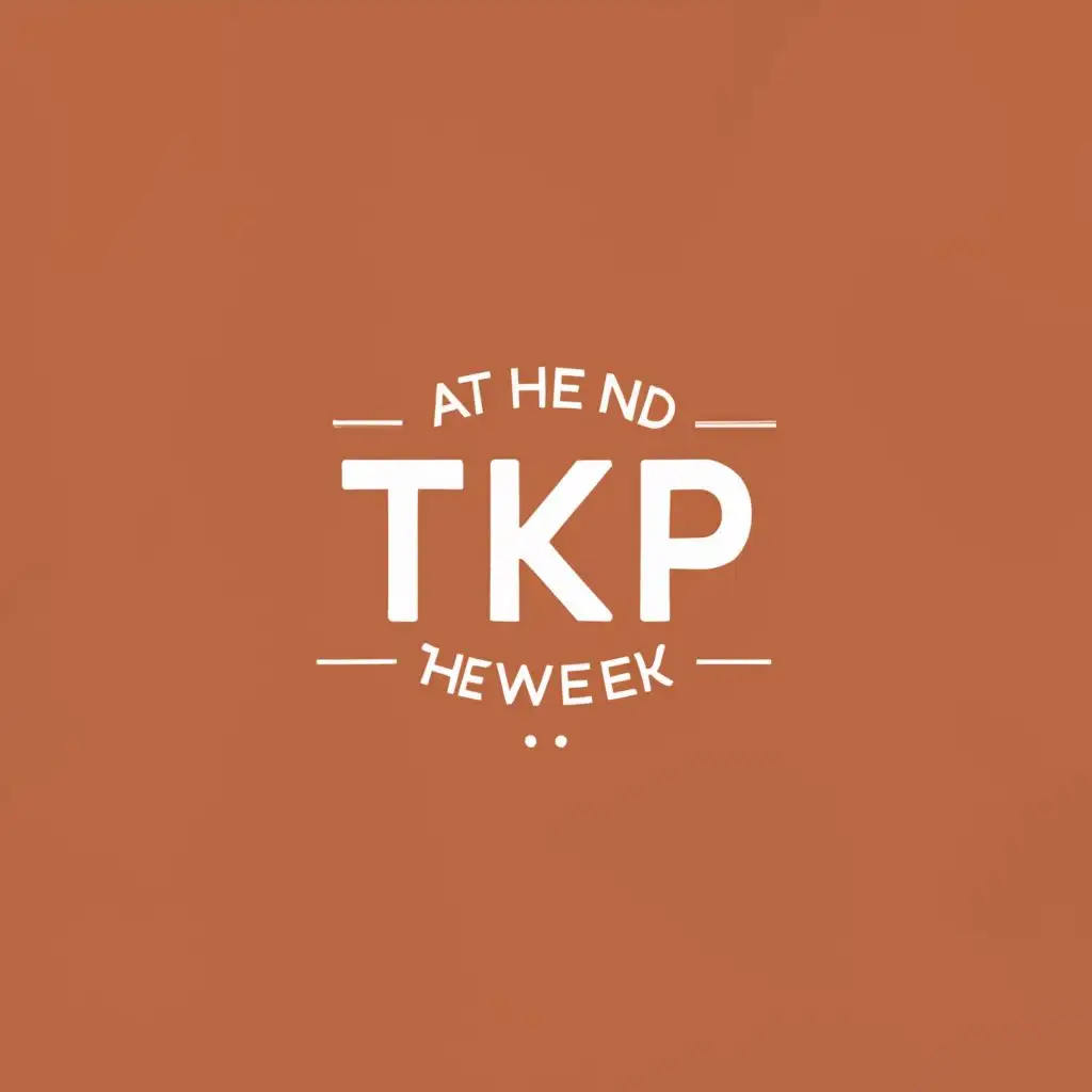 a logo design,with the text "At the end of the week", main symbol:TKP,Moderate,be used in Restaurant industry,clear background