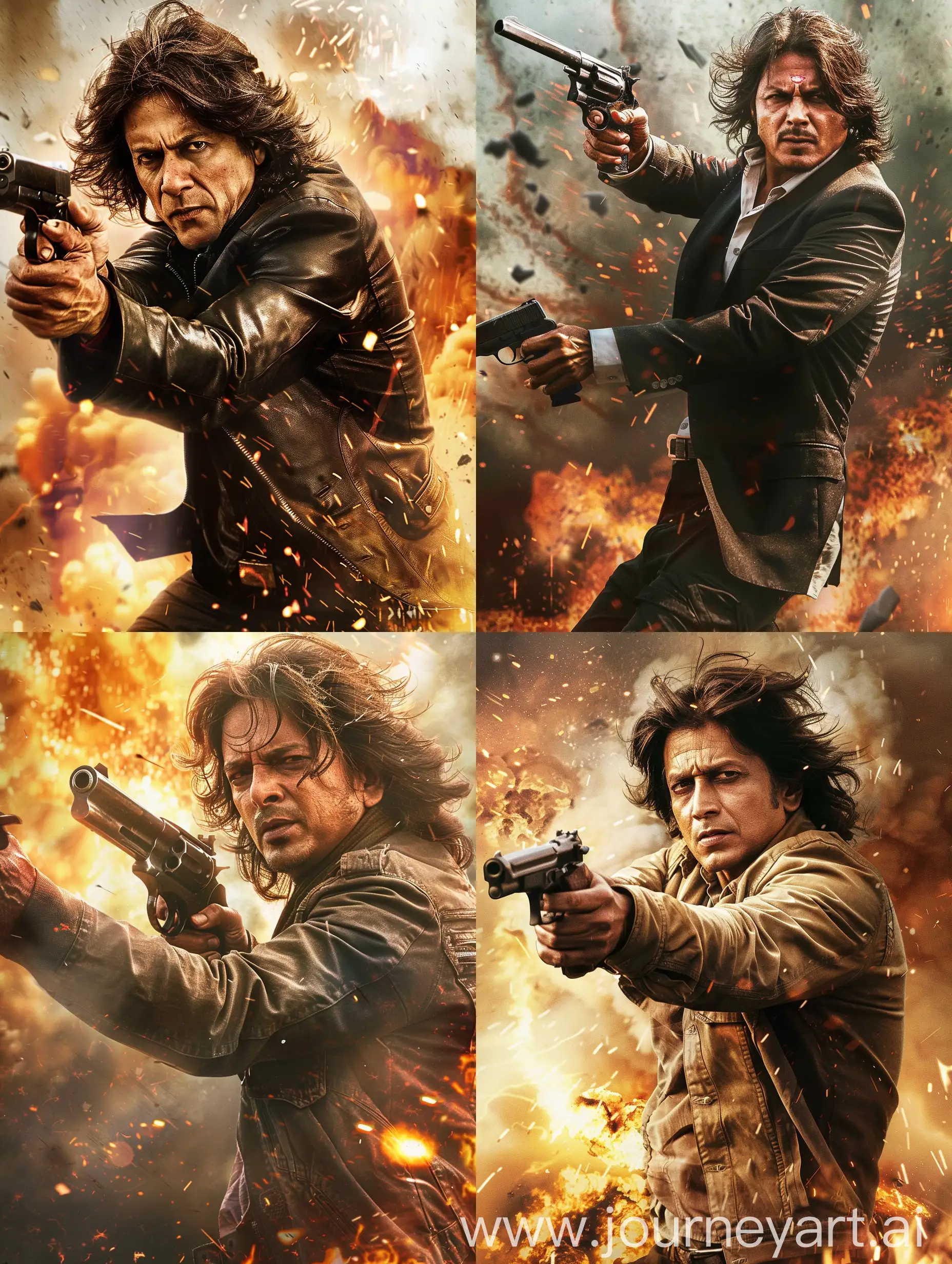 Shahrukh-Khan-Hyper-Realistic-Film-Poster-Action-Pose-with-Explosions-and-Shotgun