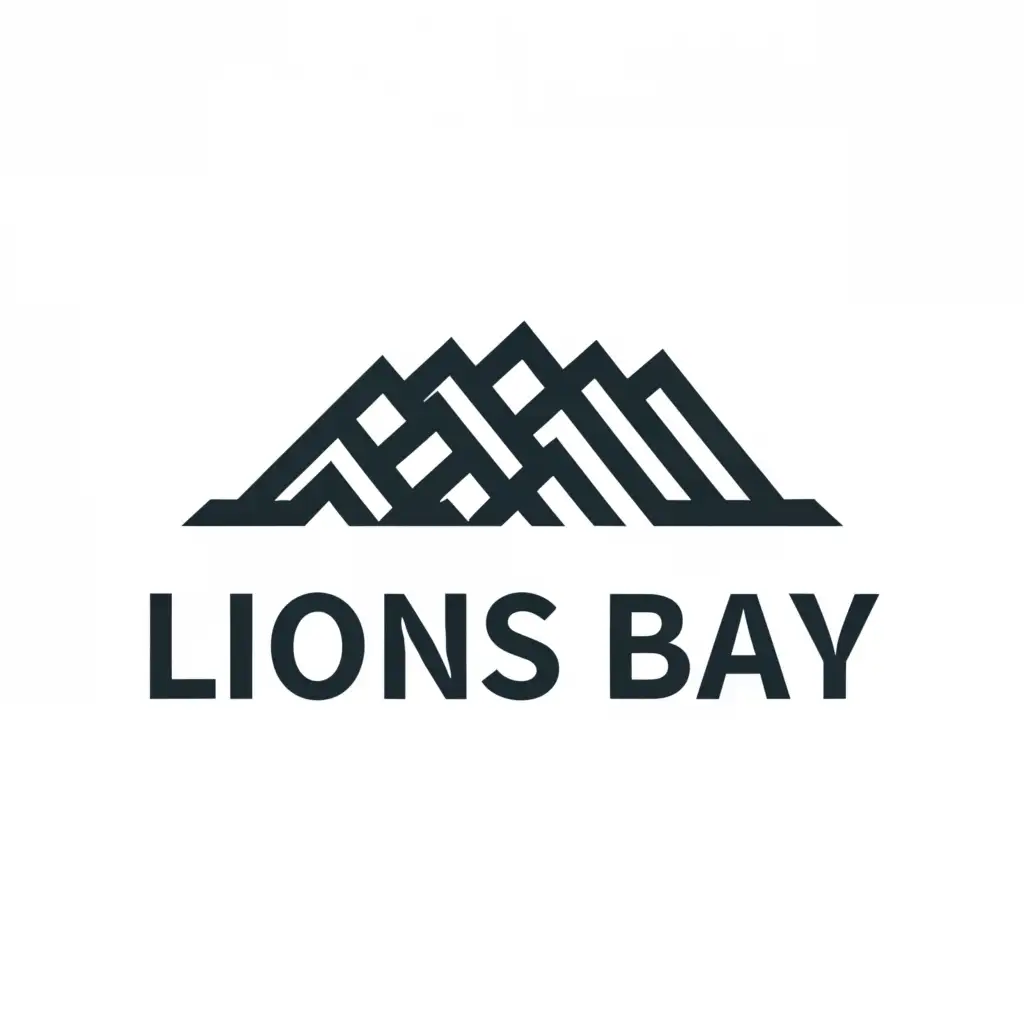 a logo design,with the text "Lions Bay", main symbol:Mountains,complex,clear background