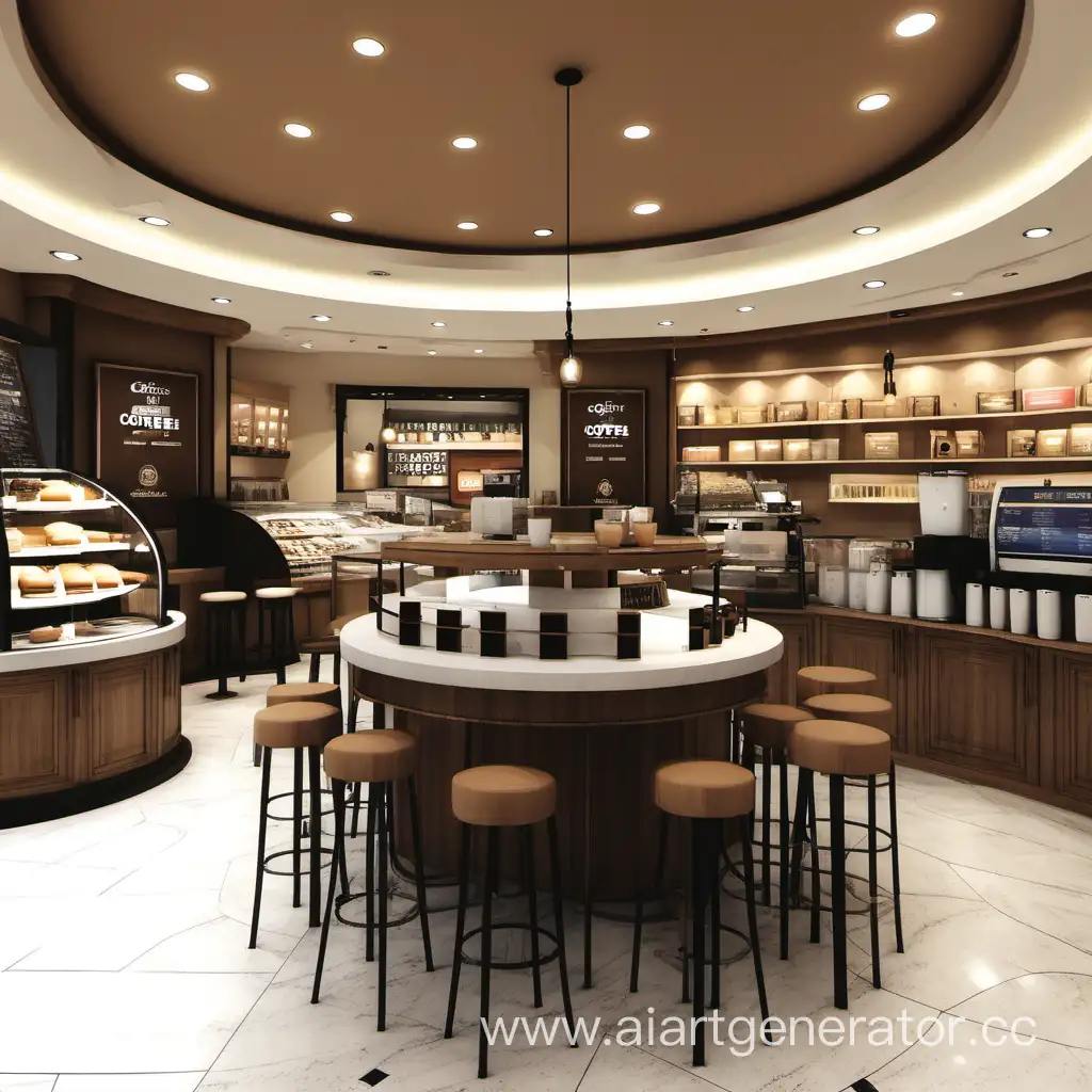 Cozy-Round-Coffee-Shop-Ambiance-in-a-Vibrant-Mall-Setting