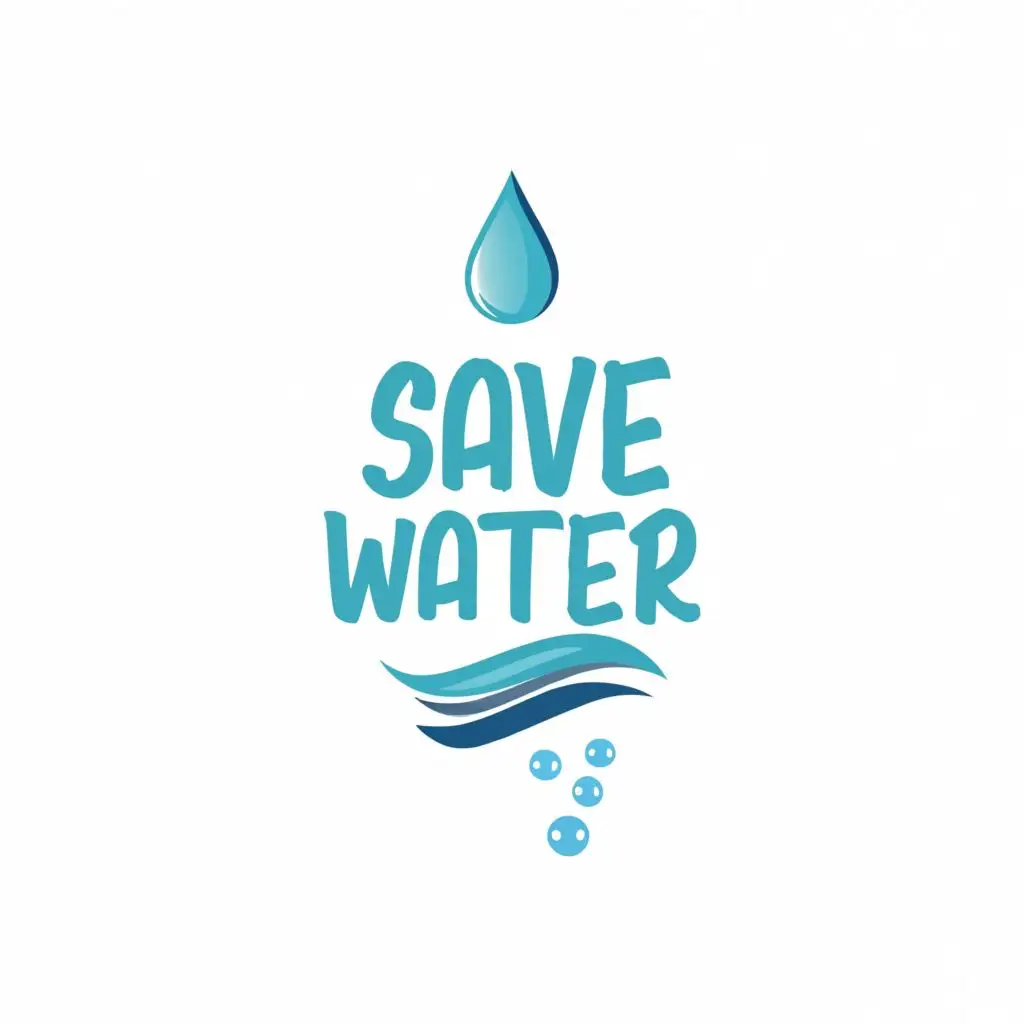 logo, water, with the text "save water", typography
