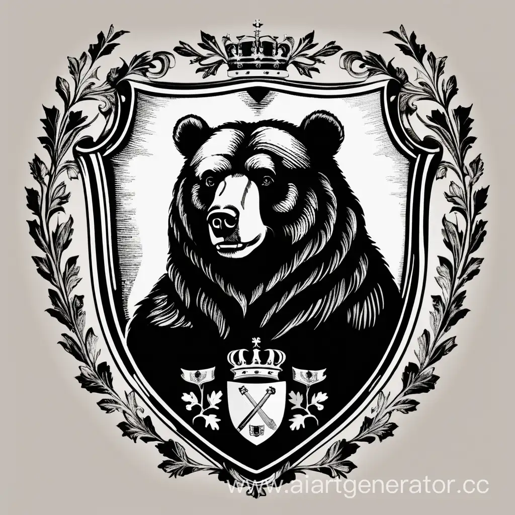 герб медведь на щите