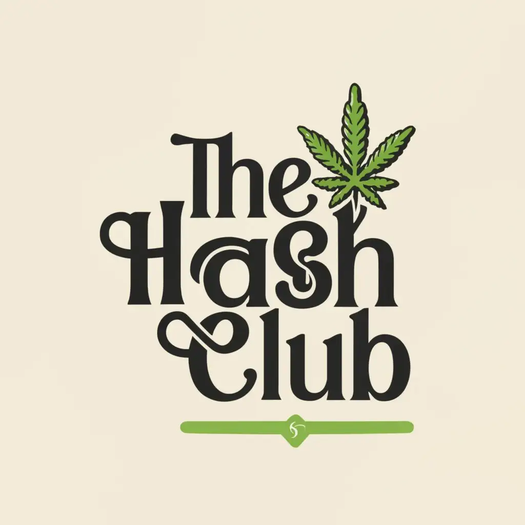 a logo design,with the text "The Hash Club", main symbol:Premium cannabis hash brand,Moderate,clear background