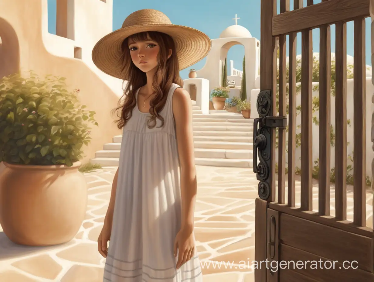 Elegance-Under-the-Sun-Modest-Teen-in-White-Sundress-and-Wide-Hat